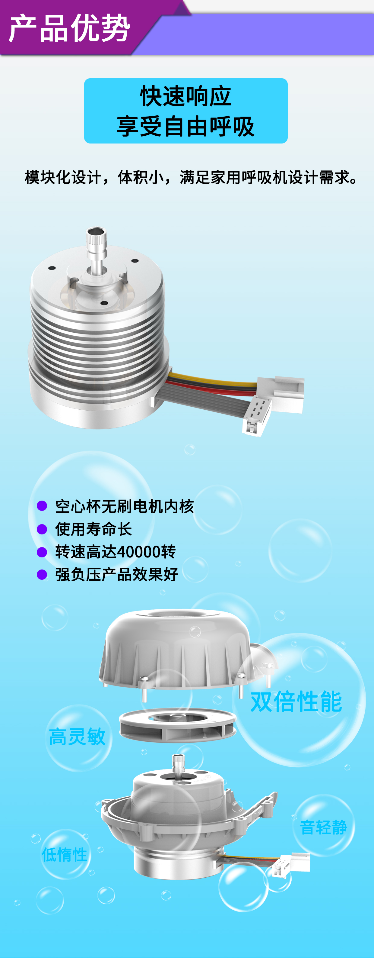 呼吸機(jī)電機(jī)_呼吸機(jī)渦輪風(fēng)機(jī)解決方案-萬(wàn)至達(dá)電機(jī)